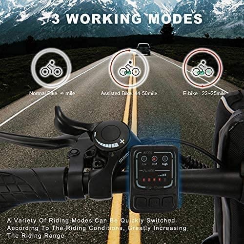 VIVI Folding Electric Mountain Bike Modes of Display