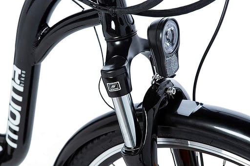 Moma Bikes Unisex's Electric City Bike Review - Front Suspension