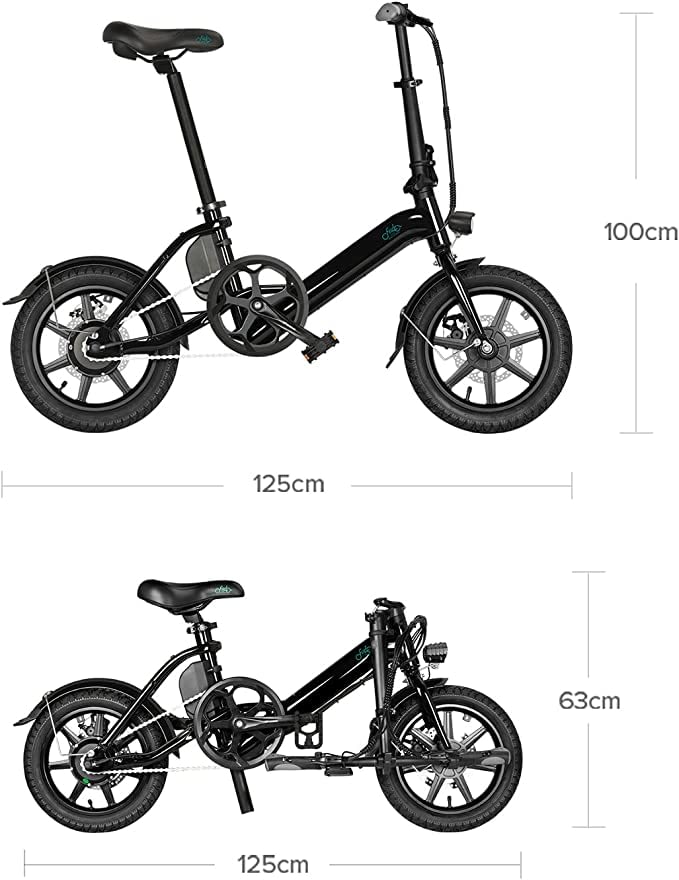 FIIDO D3 Pro Foldable Electric Bike Review - Folded and non Folded View