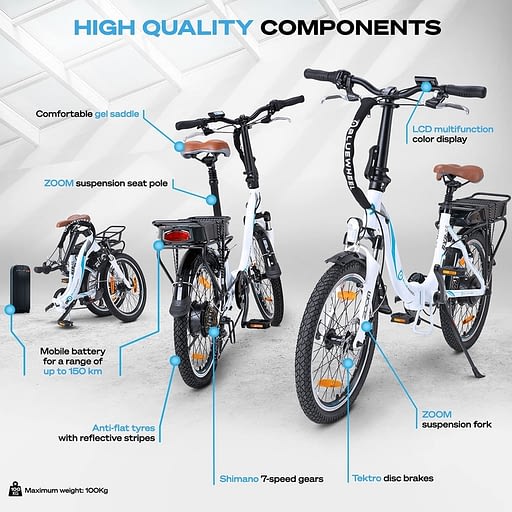 BLUEWHEEL Folding Bike - Componants