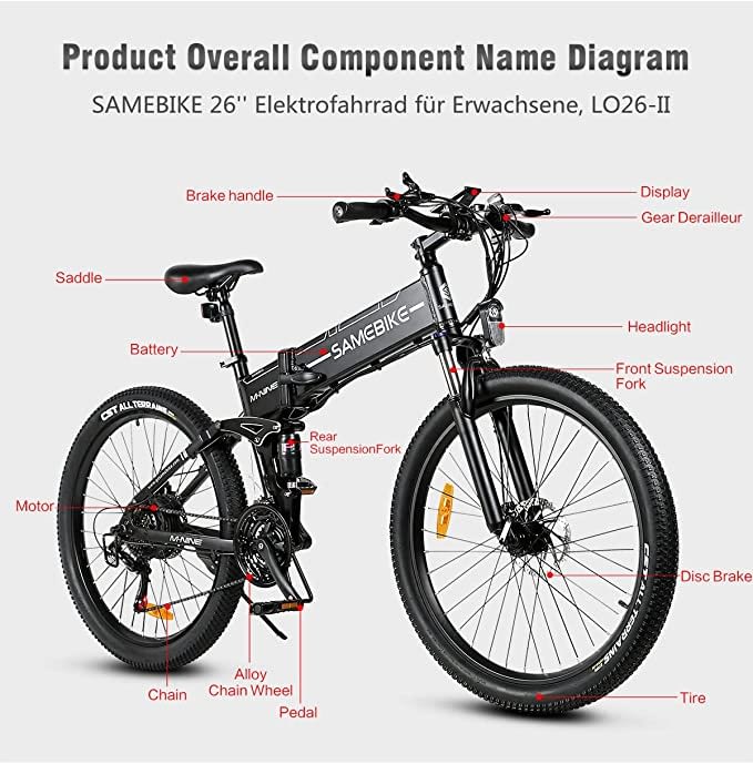 SameBike Review LO26 - Components